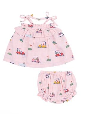 Angel Dear Ruffle Top & Bloomer - Golf Cart Cuties